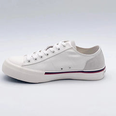 "PLAY" Canvas Sneaker: White