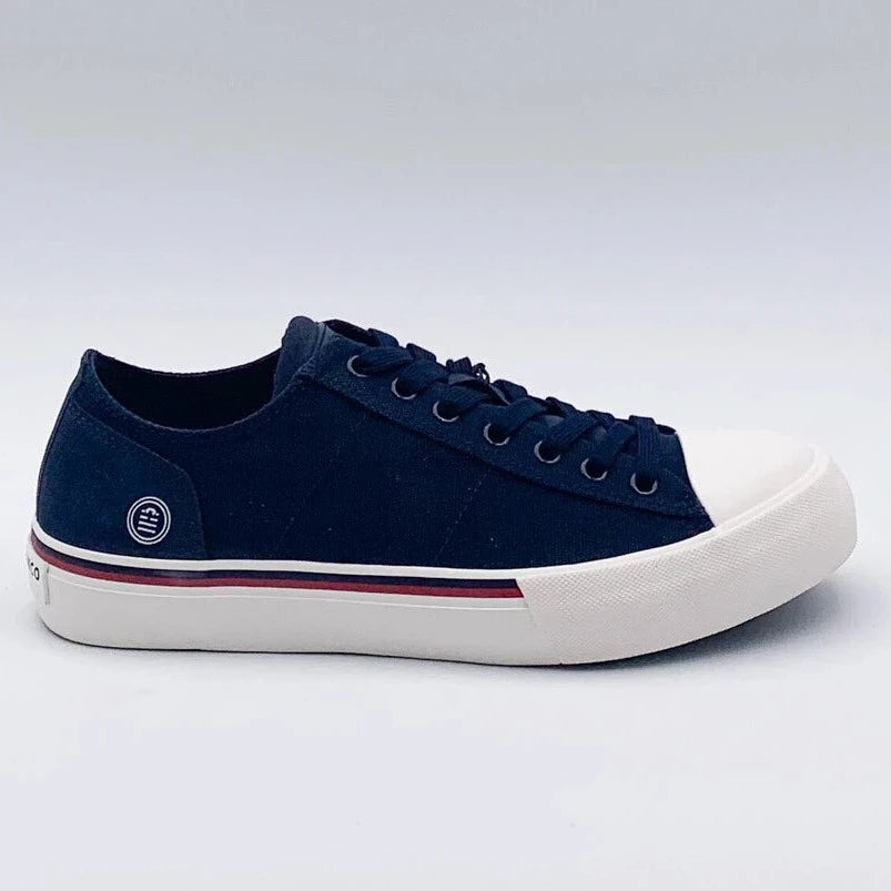 "PLAY" Canvas Sneaker: Navy