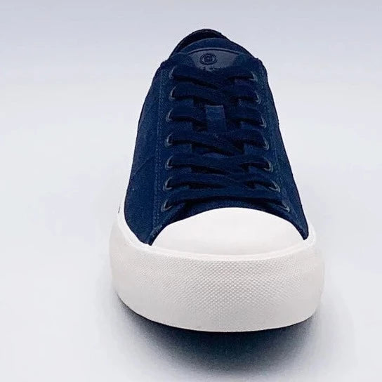"PLAY" Canvas Sneaker: Navy