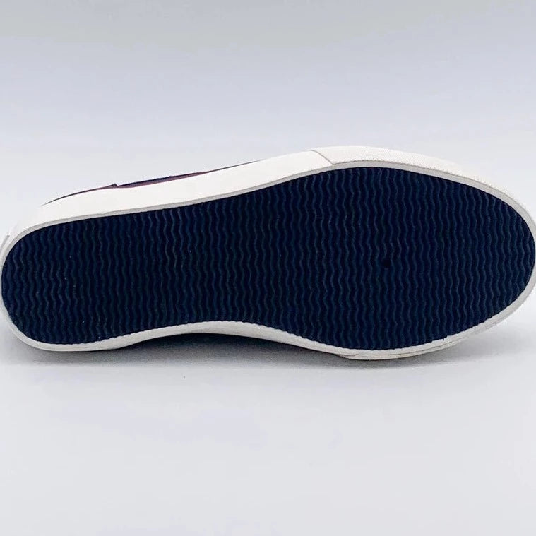 "PLAY" Canvas Sneaker: Navy