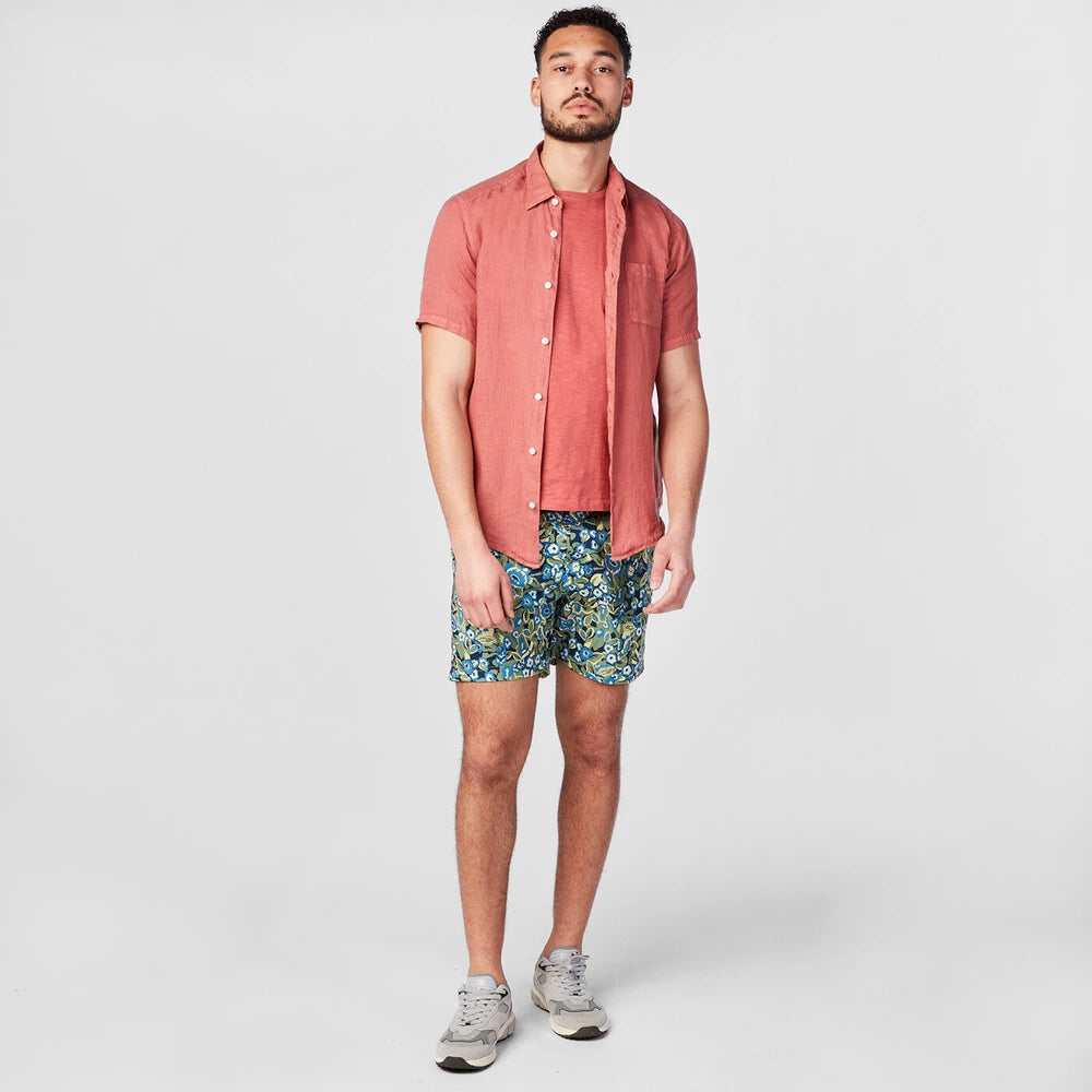 Solid Linen Shirt S/S: Sienna