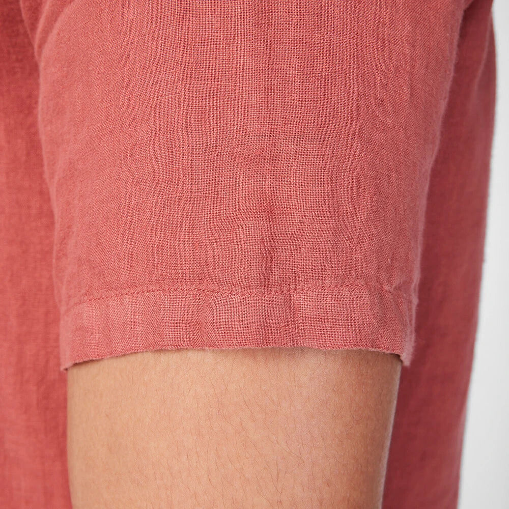 Solid Linen Shirt S/S: Sienna