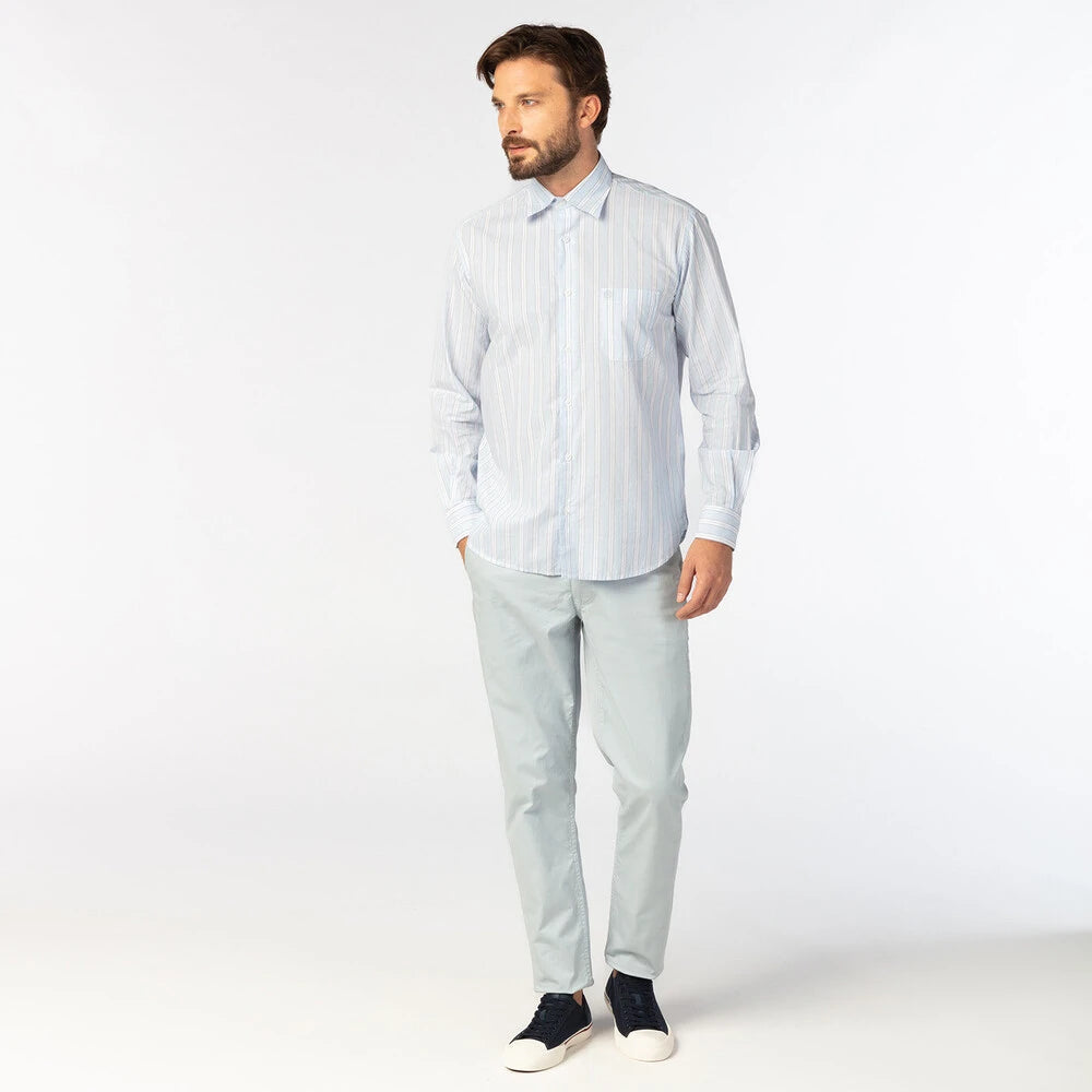 Bold Stripe Shirt L/S: Blue