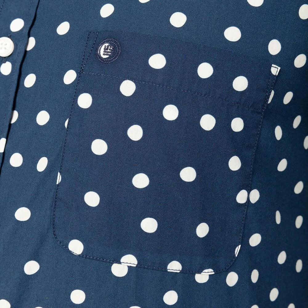 Polka Dot Shirt L/S: Dark Navy