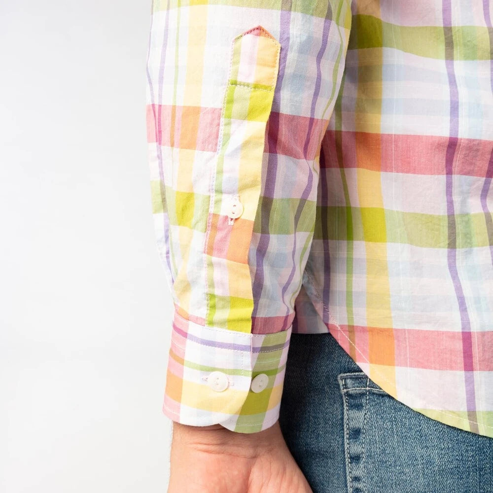 Multicolor Plaid Shirt L/S: Rose