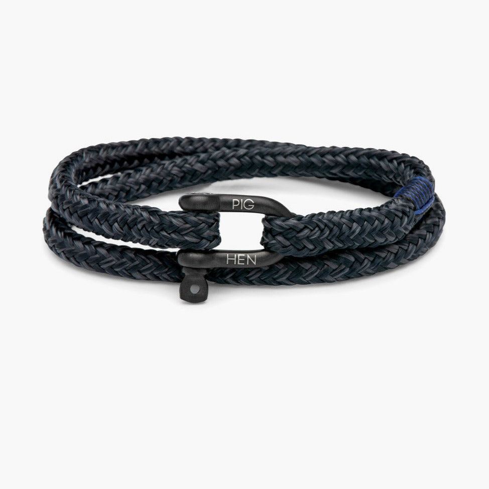Salty Steve Bracelet ML: Navy/Slate/Grey