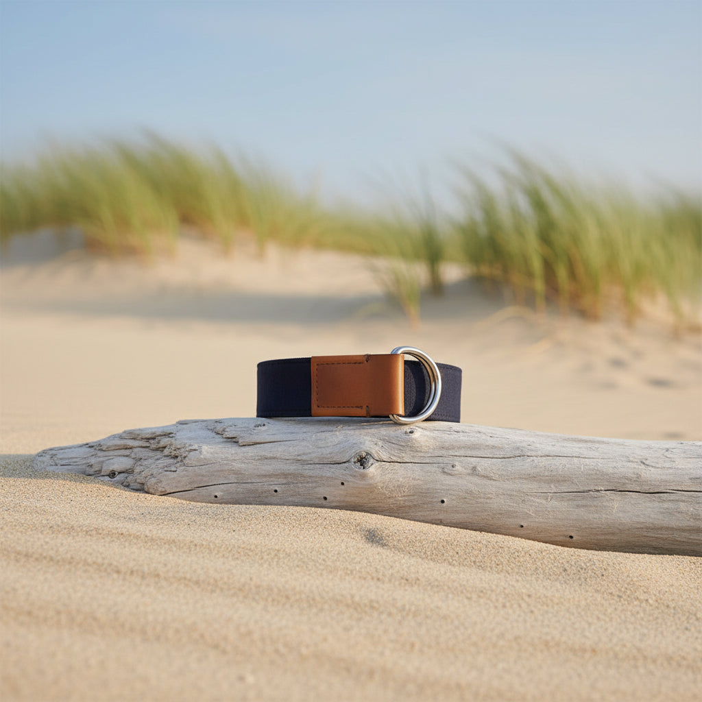 Suede D-Ring Belt: Blue