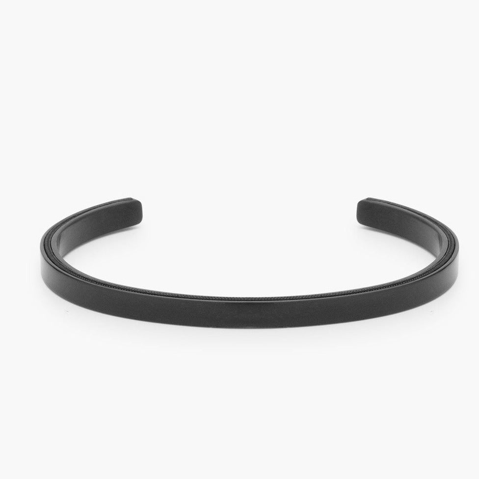 Navarch Side Cuff 6mm Bracelet ML: Black