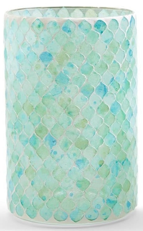 Sea Mirror Mosaic Candle Holder: Large