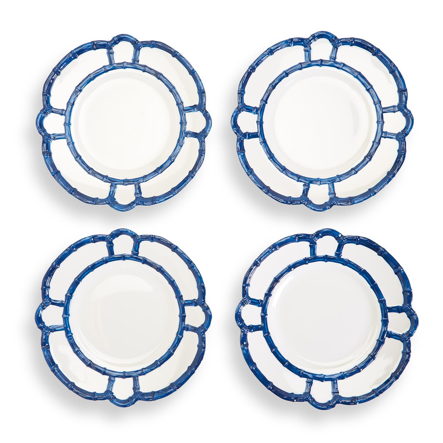Blue Bamboo Dinner Plate: SOLD INDIVIDUALLY