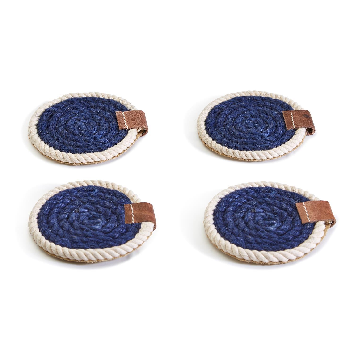 Nautical Rope Coasters: Set of 4