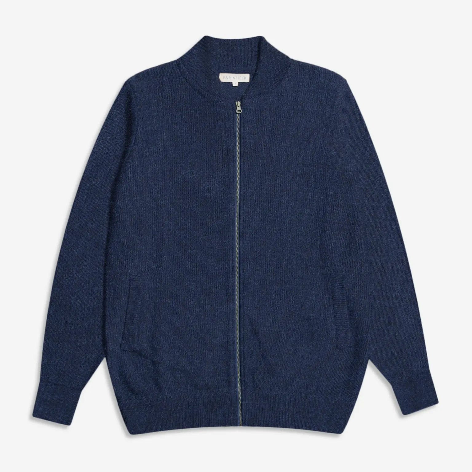 Essa Zipper Cardigan L/S: Navy