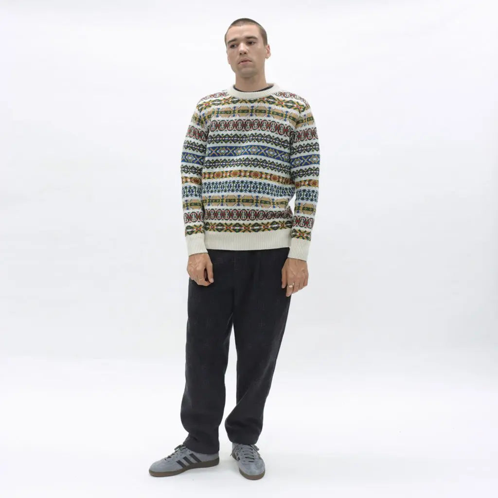 Uichi Fair Isle Sweater: Ecru