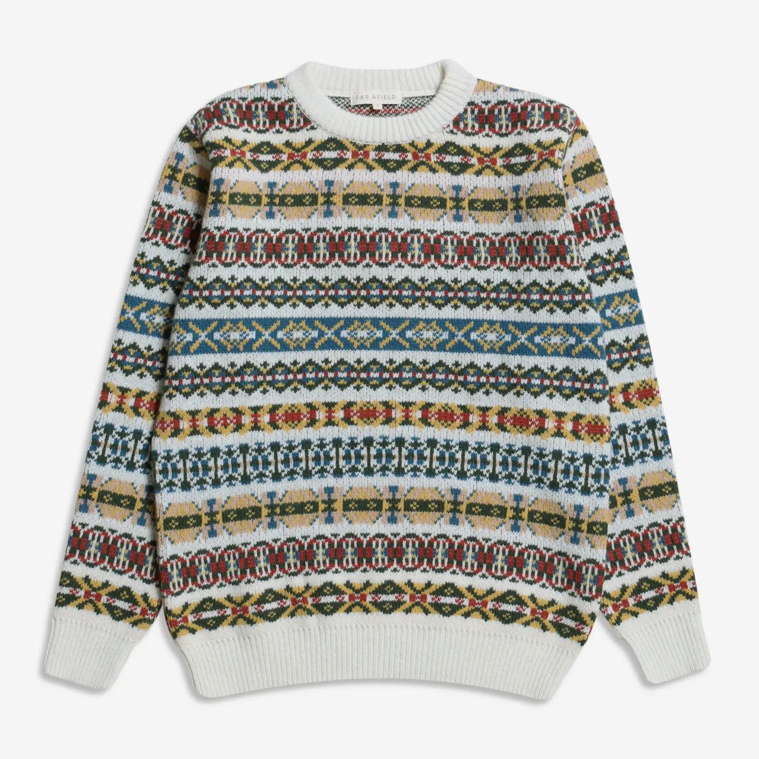 Uichi Fair Isle Sweater: Ecru