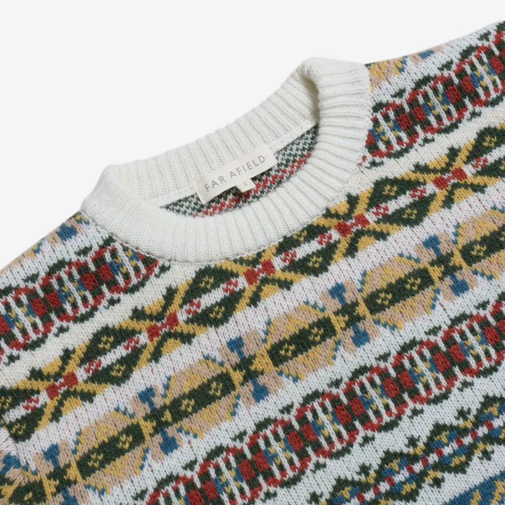 Uichi Fair Isle Sweater: Ecru