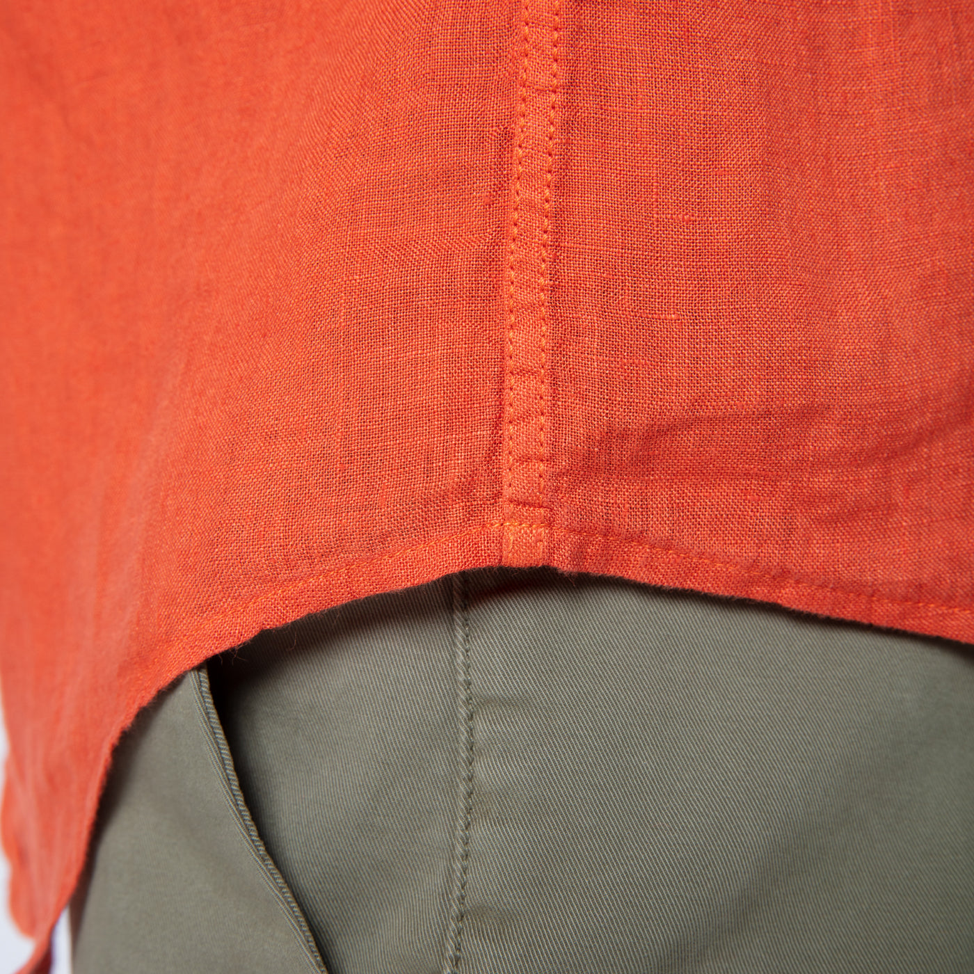 Solid Linen Shirt S/S: Apricot