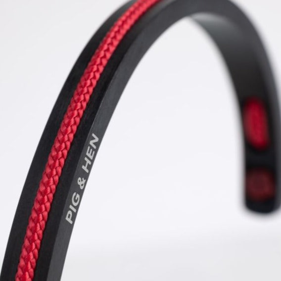 Navarch Cuff 6mm Bracelet M: Raspberry/Black