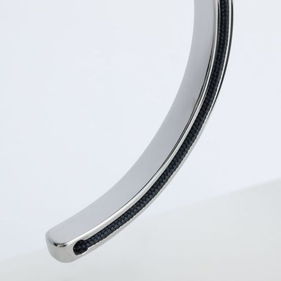 Navarch Side Cuff 6mm Bracelet ML: Navy/Silver