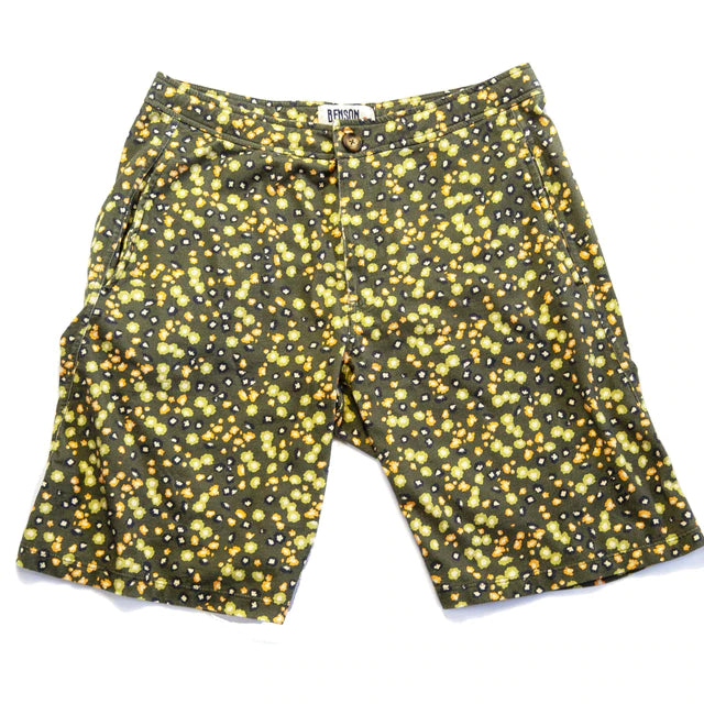 Eagle Print Stretch Short: Olive