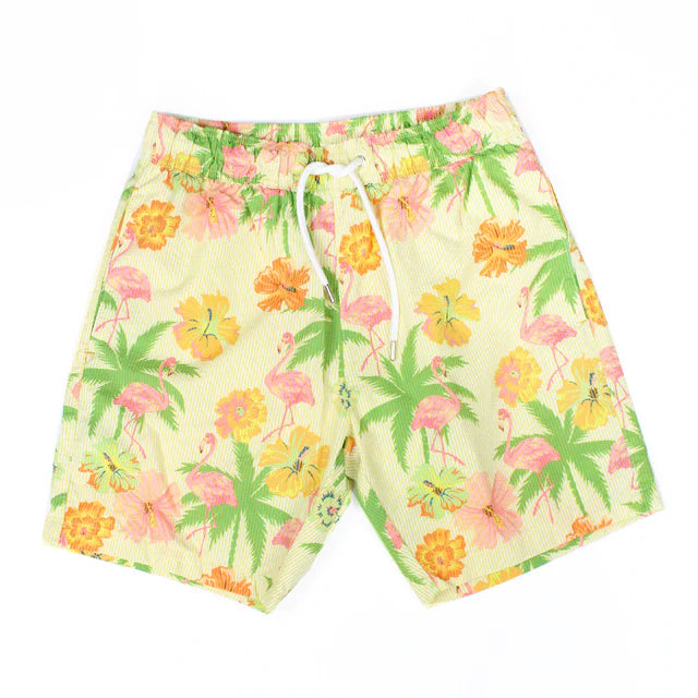 Copa Flamingo Print Swim: Yellow