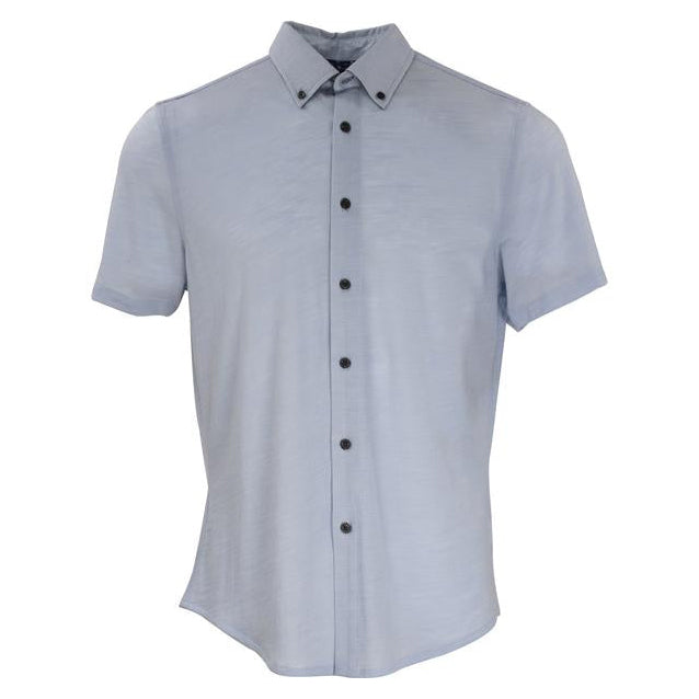 Tobias Knit Button Down S/S: Sky