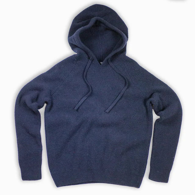 Waffle Hoodie L/S: Navy