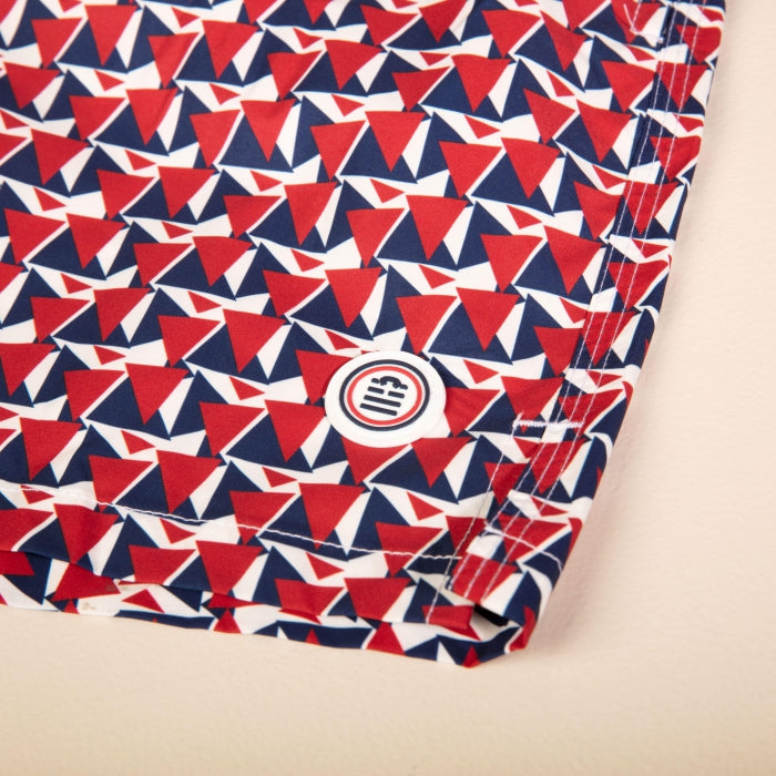 Graphic Print Swim: Navy