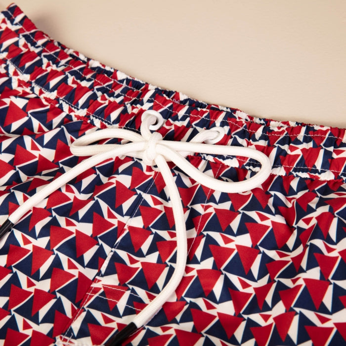 Graphic Print Swim: Navy