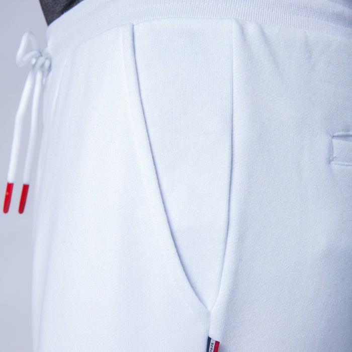 Fleece Jogging Short: White