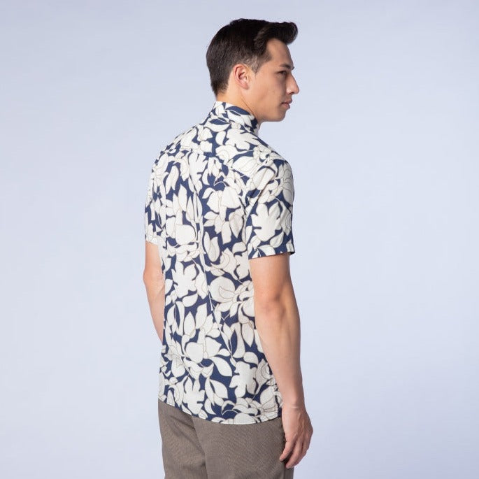 Floral Shirt S/S: Black