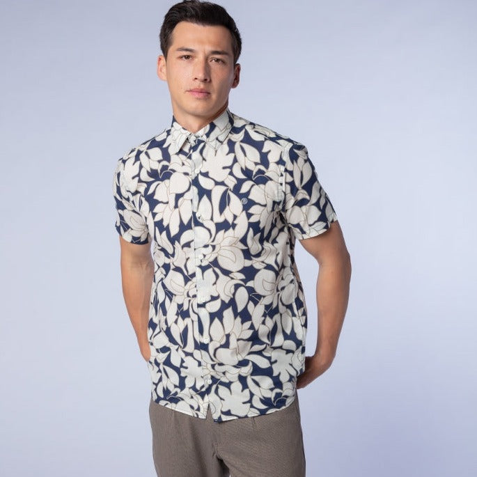 Floral Shirt S/S: Black
