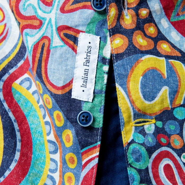 Pop Art Print Shirt S/S: Blue