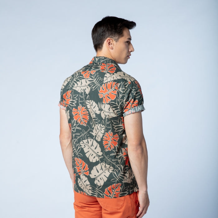 Jungle Print Shirt S/S: Clay