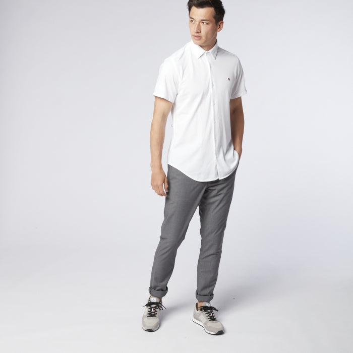 Pique Knit Shirt S/S: White
