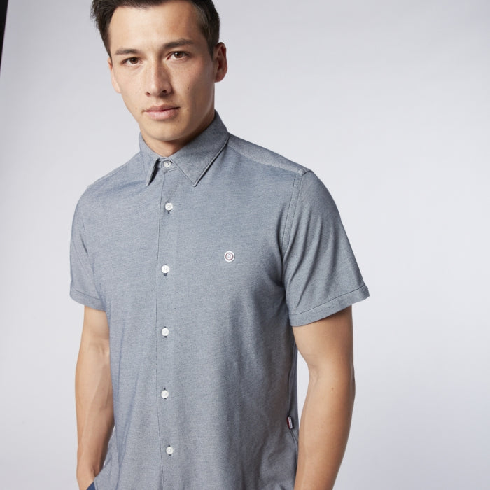 Pique Knit Shirt S/S: Grey