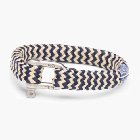 Bombay Barry Bracelet ML: Navy & Sand