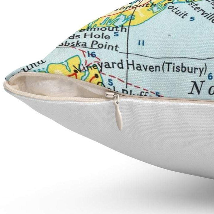 Cape Cod Vintage Map Pillow