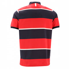 "PLAY" Multi Stripe Polo S/S: Dk Navy