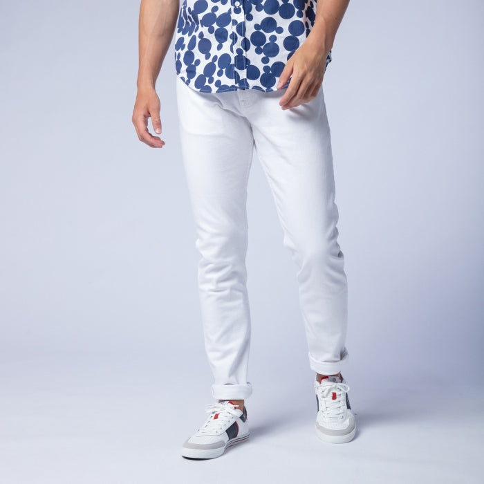 Tapered Cut 330 5-Pocket Jean: White