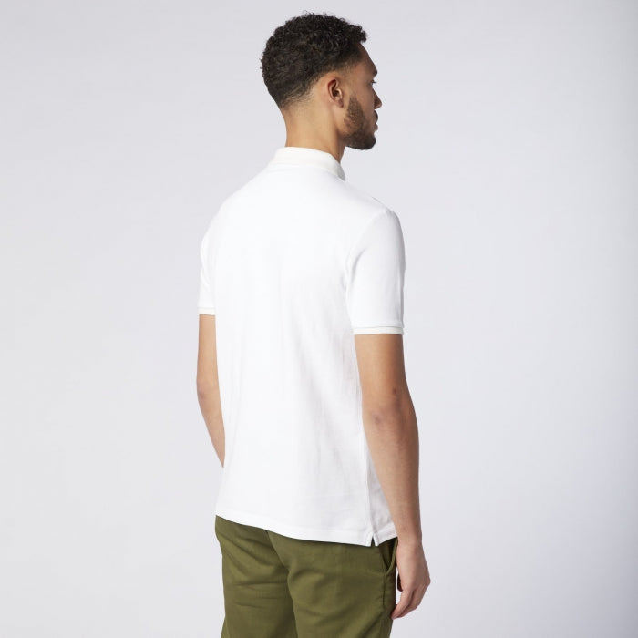 Floral Pocket Polo S/S: White