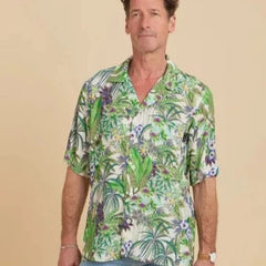 Magnum Botanical Print Shirt S/S: Green