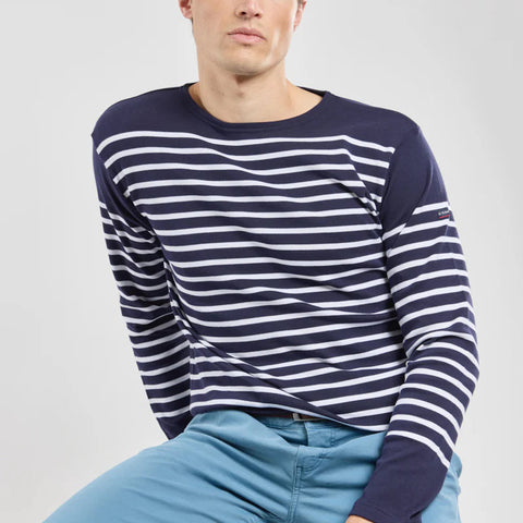 Breton Striped Shirt L/S: Navy & White