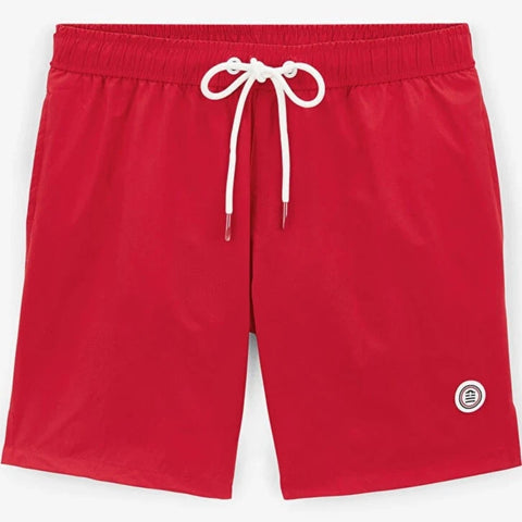 Solid Swim Trunk: Red