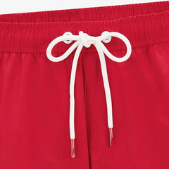 Solid Swim Trunk: Red