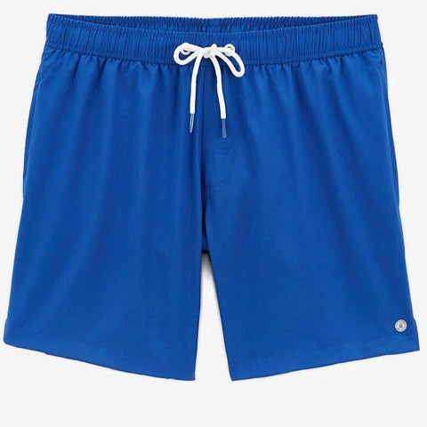 Solid Swim Trunk: Blue Work