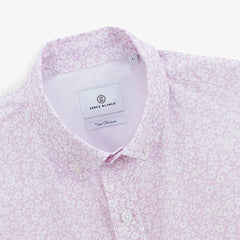 Printed Flower Shirt S/S: Pink