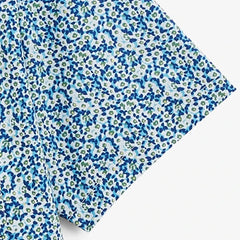 Repeat Flower Print Shirt S/S: Blue