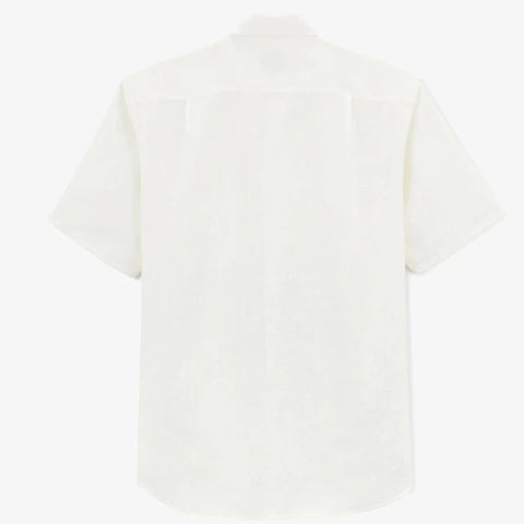 Solid Linen Shirt S/S: White