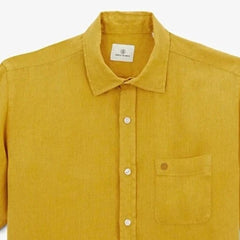 Solid Linen Shirt L/S: Gold