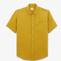 Solid Linen Shirt S/S: Gold